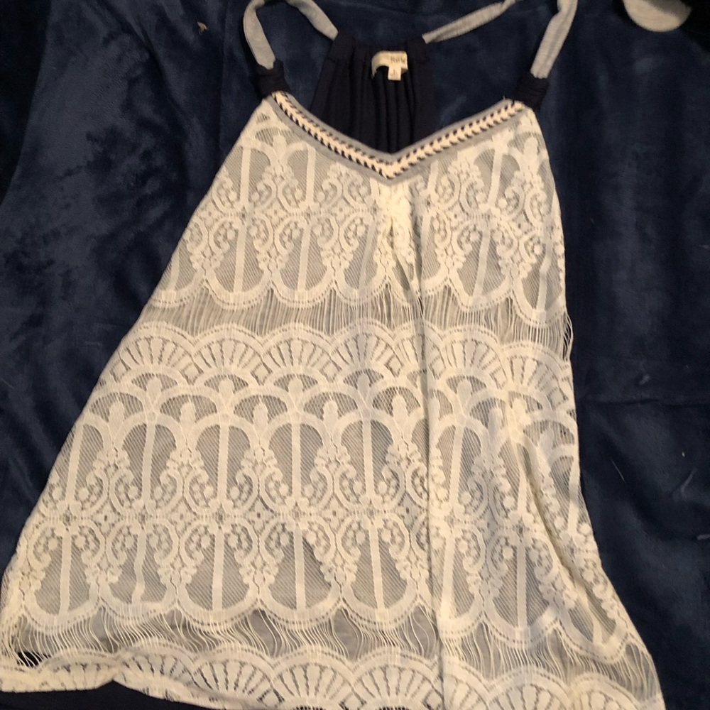 Tank top navy and gray
